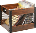 X-cosrack Vinyl Record Storage Crate Wooden LP Album Shelf - Holds 65