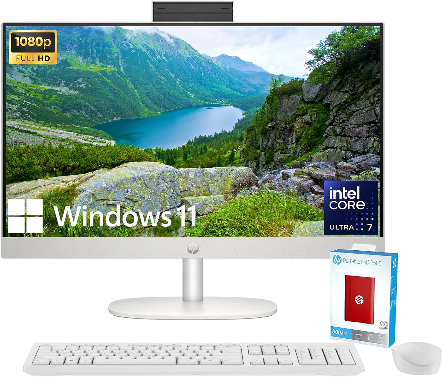 HP 27 All-in-One Desktop Computer with 12-Core Intel Processor