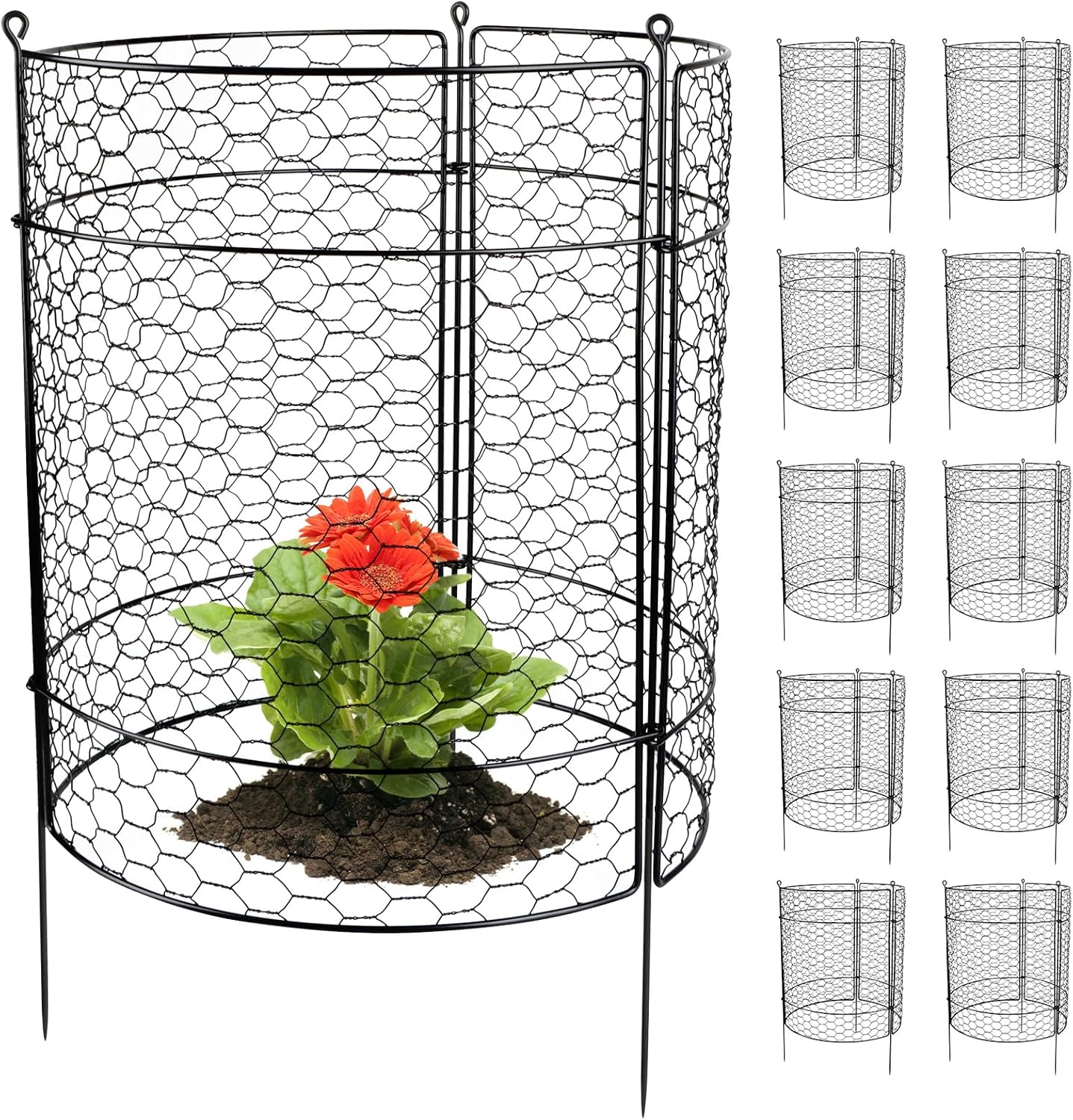 Kalolary Plant Protectors for Animals - Large Wire Cages