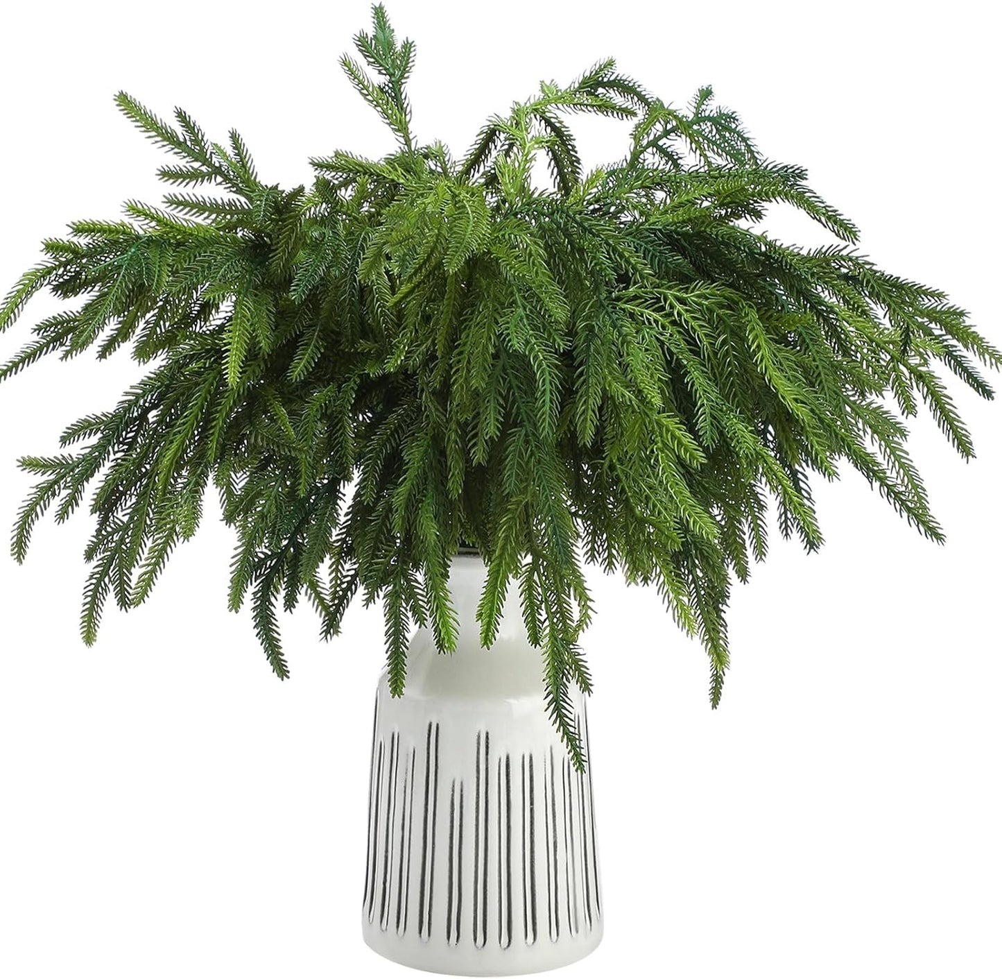Lifelike 18 Inch Christmas Norfolk Pine Branches for Decor