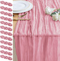 Table Runner Cheesecloth 12PCS 10FT Pink Boho Gauze - Rustic Wedding