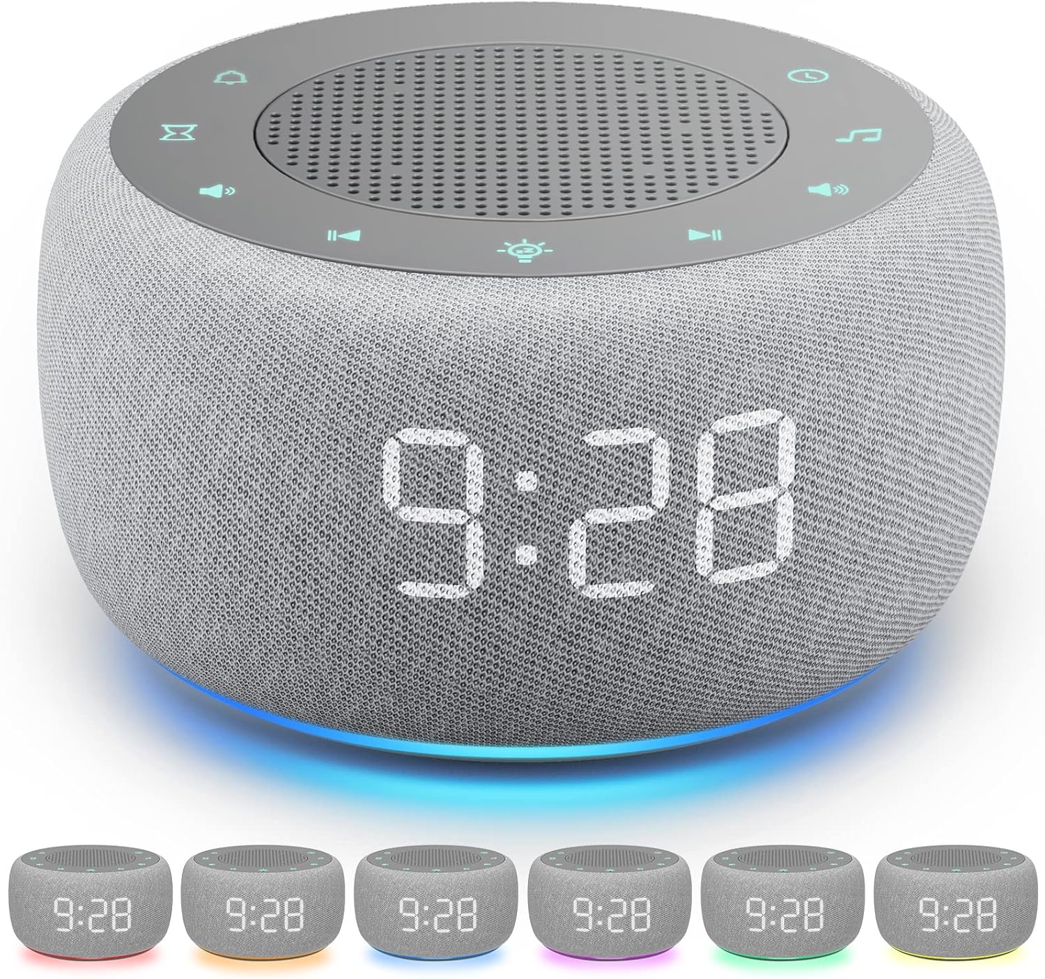 Premium 2-in-1 Sound Machine - 18 Soothing Sounds, Night Light