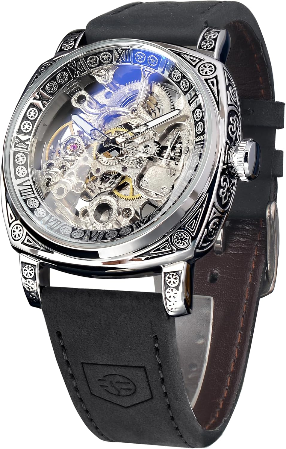 Forsining Square Retro Mechanical Watch for Men - Luxurious Style