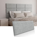 Upholstered Wall Mounted Headboard for Twin in Light Grey - Soft Peel