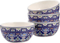 Bico Mandala Kaleidoscope Cereal Bowls Set of 4 - Deep 26 oz Ceramic