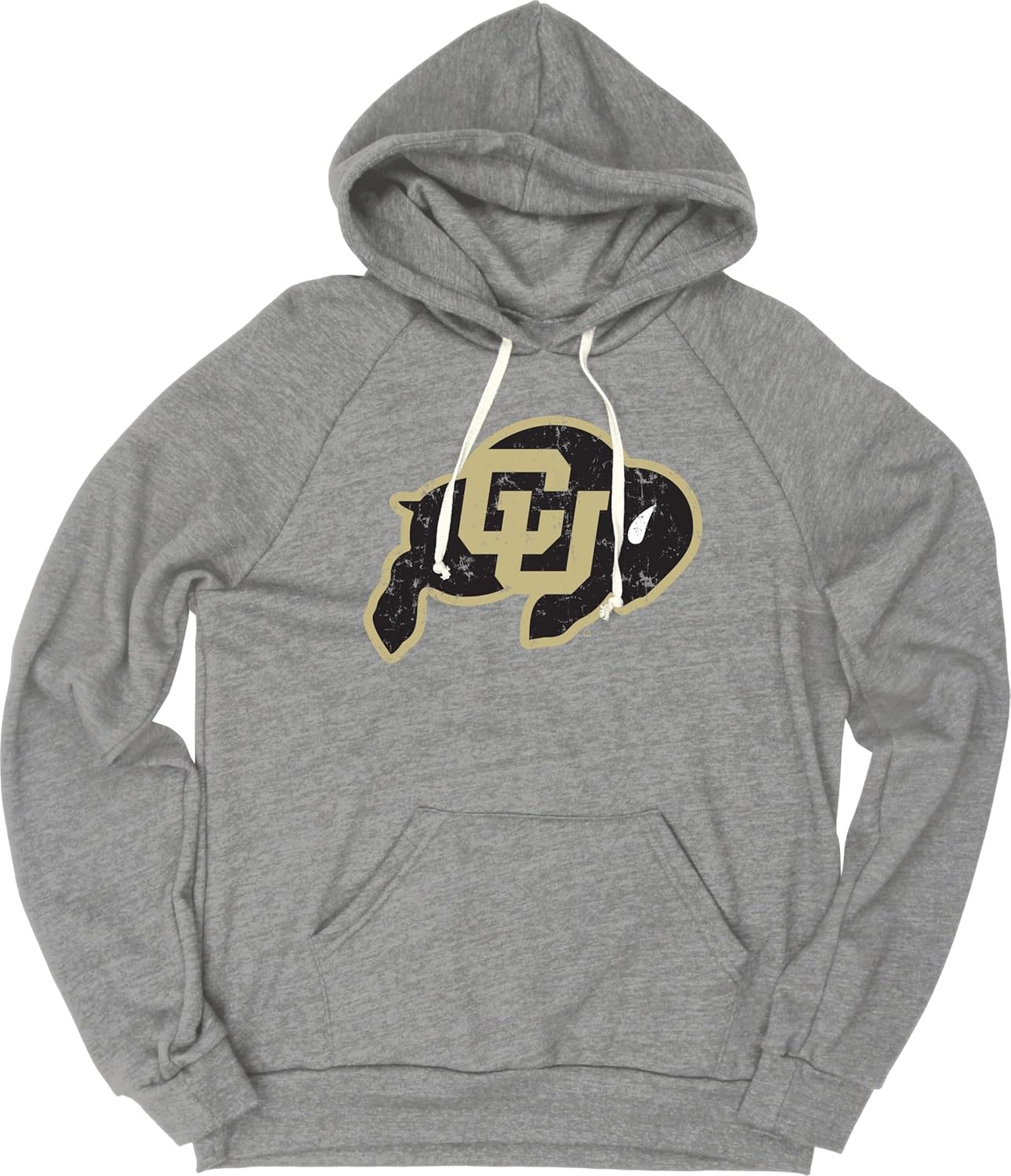 Colorado Buffaloes Men's Tri-Blend Hoodie with Vintage Icon