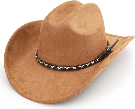 Unisex Wide Brim Cowboy Hat for Men and Women - Stylish Felt
