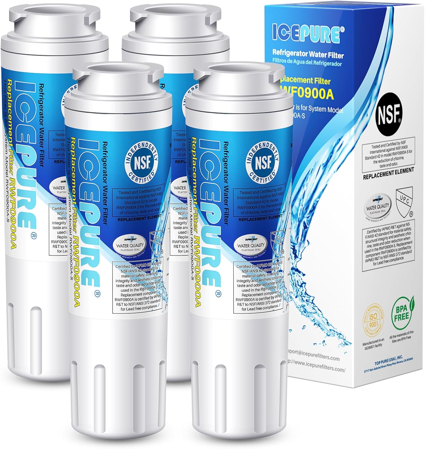 ICEPURE UKF8001 Water Filter Replacement for Whirlpool & Maytag
