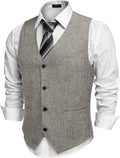 COOFANDY Men's Casual Business Vest Lightweight Slim Fit - Versatile