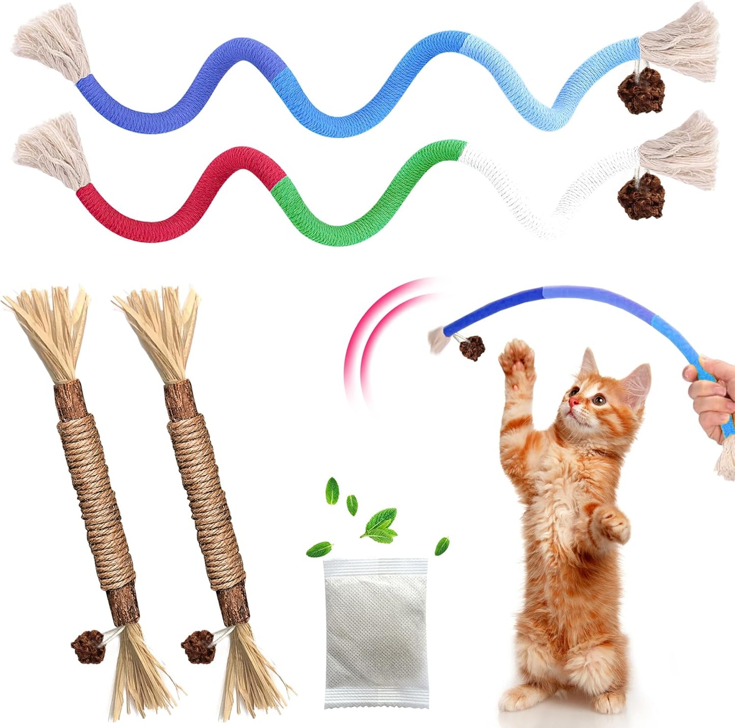 Interactive Cat Chew Set for Clean Teeth!