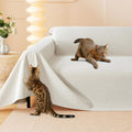 Beige 118in x 71in Cat Scratch Furniture Protector - Anti-Slip