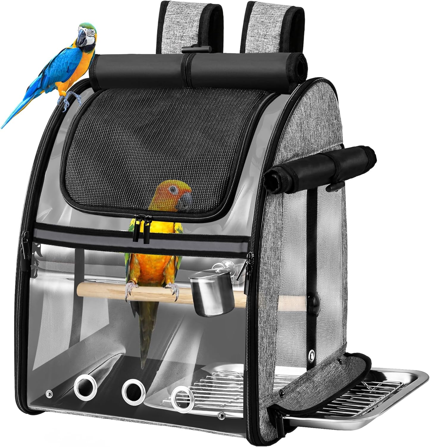 SUERTREE Bird Carrier Bag with Indestructible Stainless Steel Mesh
