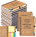 Employee Appreciation Gifts Bulk Spiral Notebooks & Bamboo Pens - 20