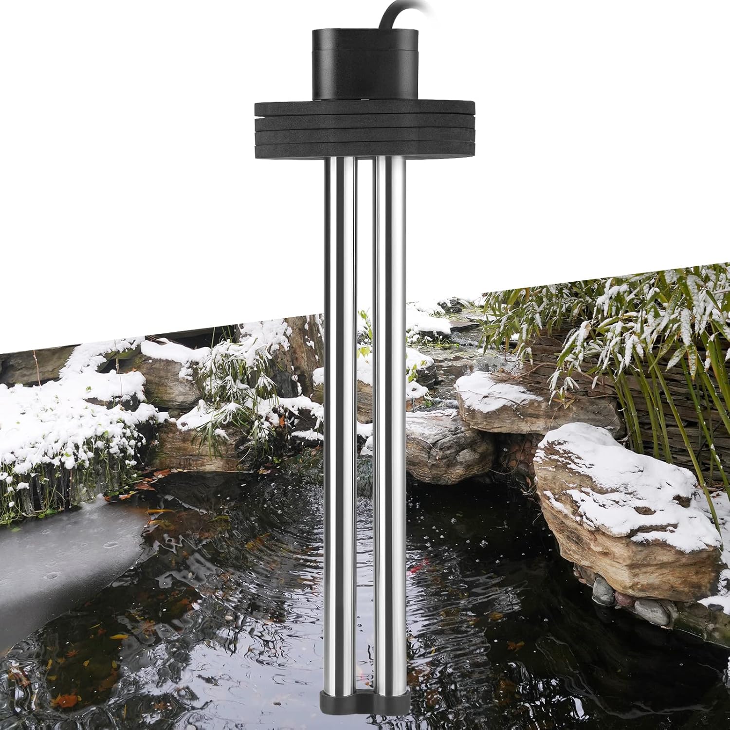 HITOP 600W Pond De-Icer - Long Cable & Floatable Foam