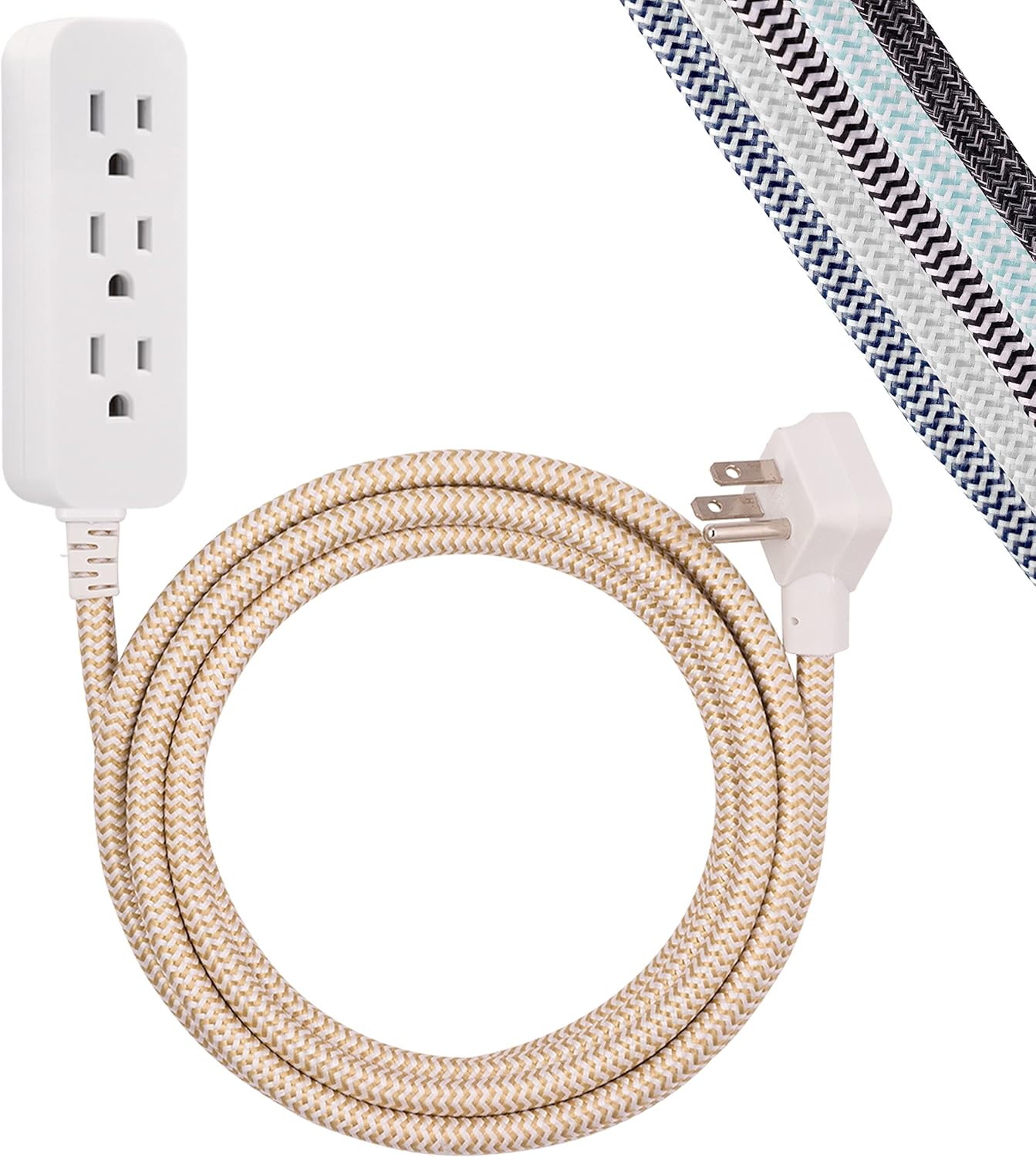 10 Ft Braided Power Strip: Indoor/Outdoor Protection