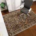 Office Chair Mat for Hardwood Floor 60x45 - Floral Desk Mat Protector