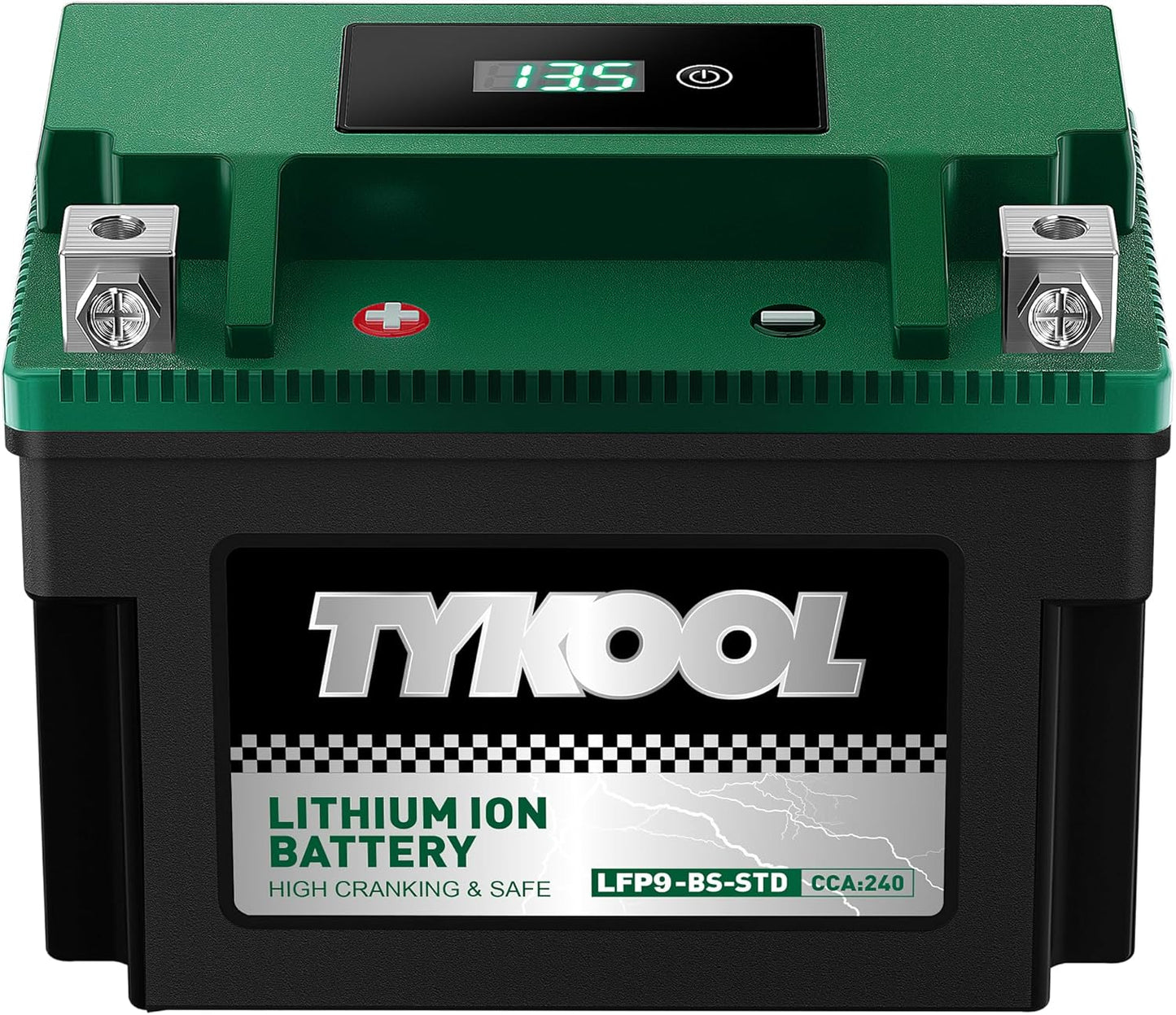 TYKOOL YTX9-BS Lithium Motorcycle Battery for Scooters and ATVs