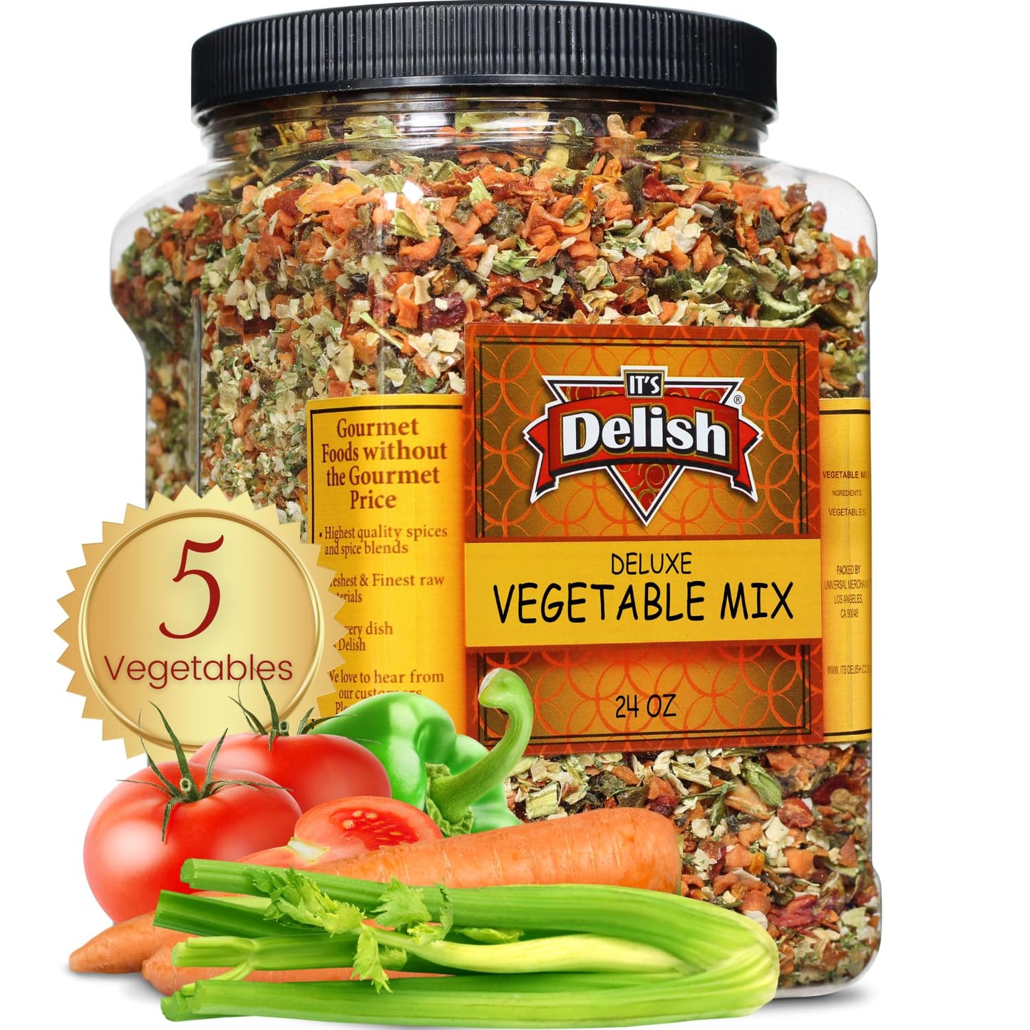 Deluxe Dried Vegetable Soup Mix - All Natural Dehydrated Blend