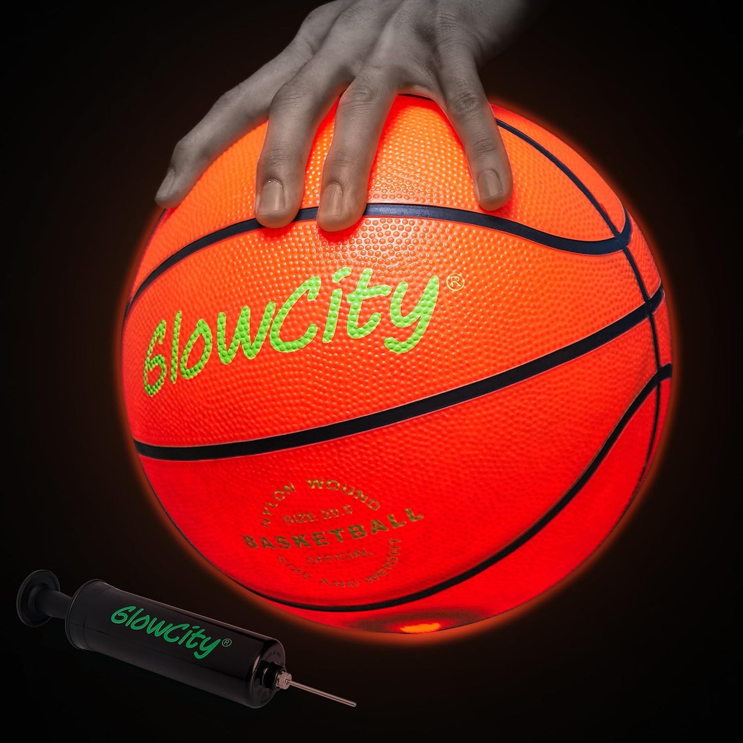 Light Up Red Basketball for Night Games