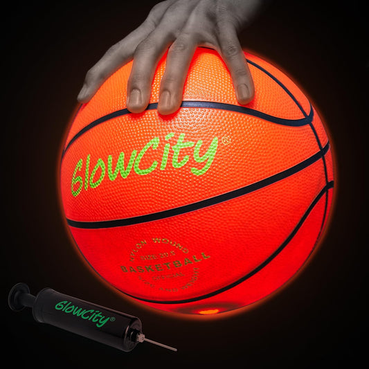 Light Up Red Basketball for Night Games