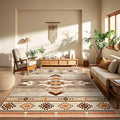 Western Rugs for Living Room 4ft x 6ft - Warm Beige Rustic Area Rug