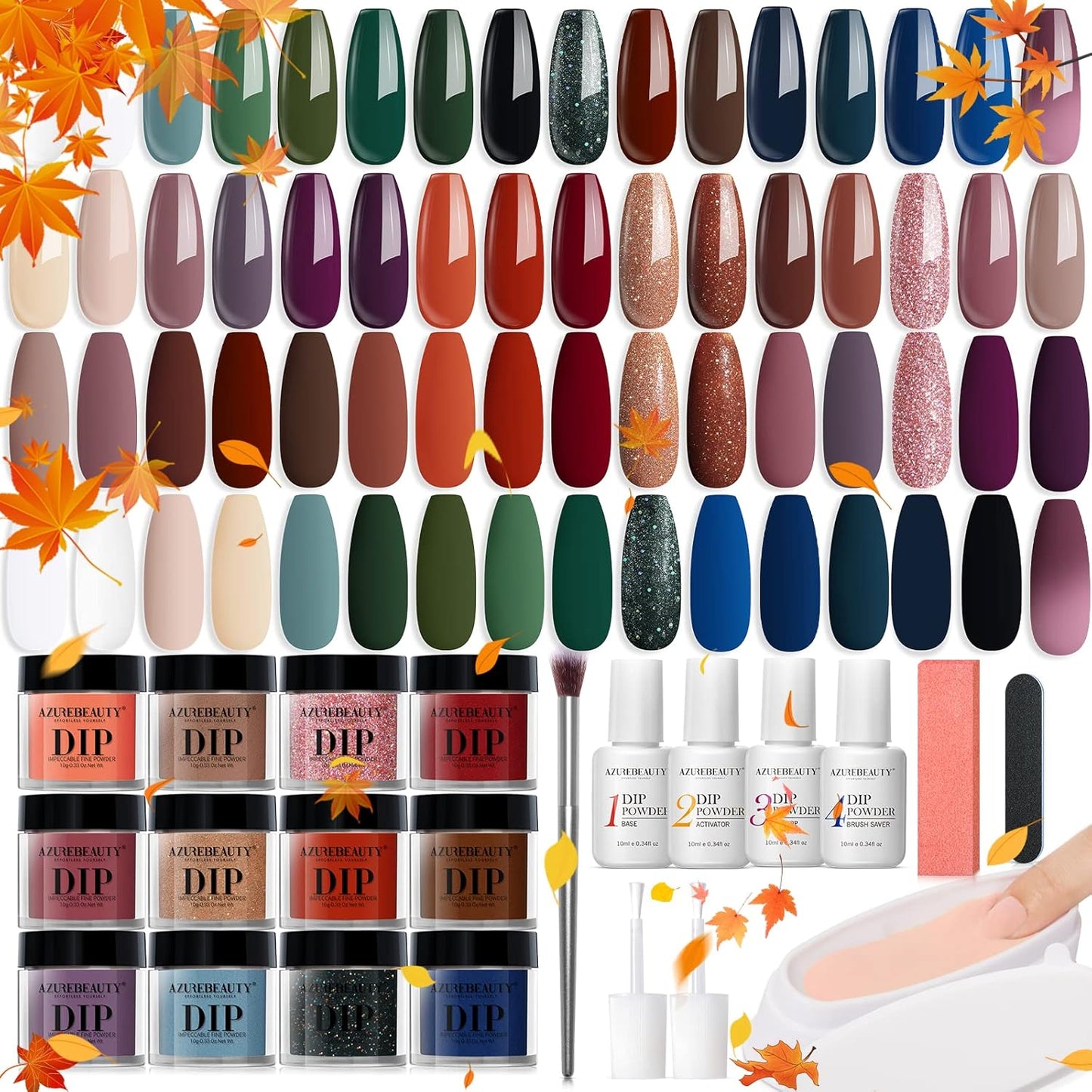 42Pcs Dip Powder Nail Kit for Stunning Manicures at Home