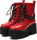 CYNLLIO Platform Combat Ankle Booties for Women - Fashionable Block