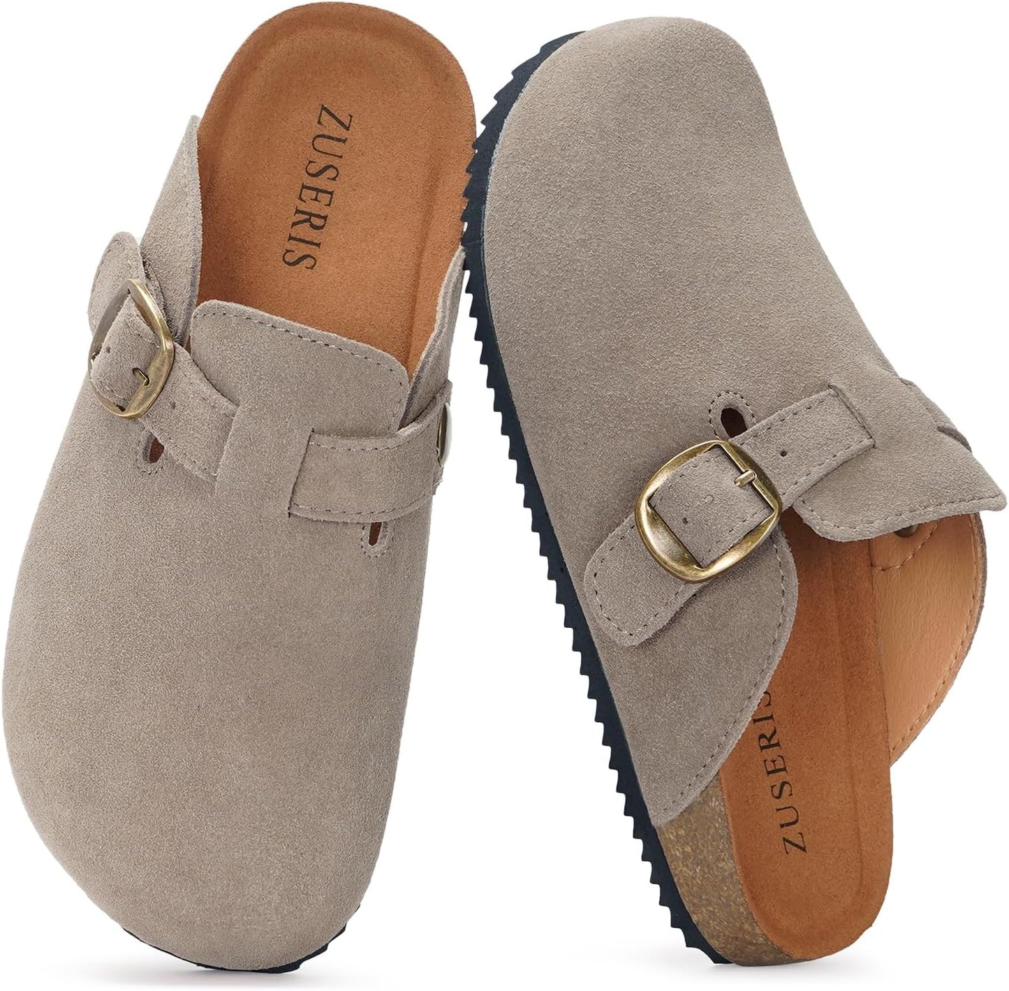 Kids Suede Clogs with Cork Footbed for Comfort and Style