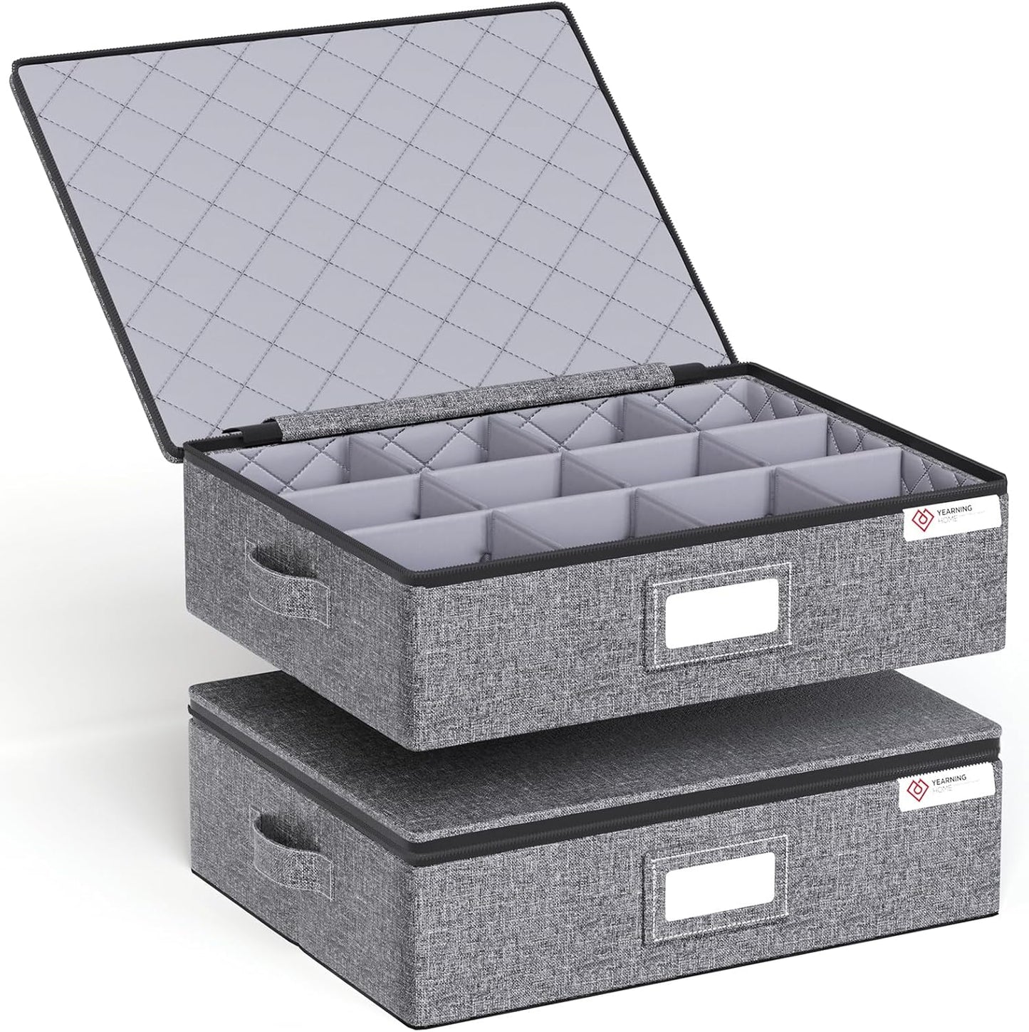 Cup and Mug Storage Box with Hard Shell for Safe Organization
