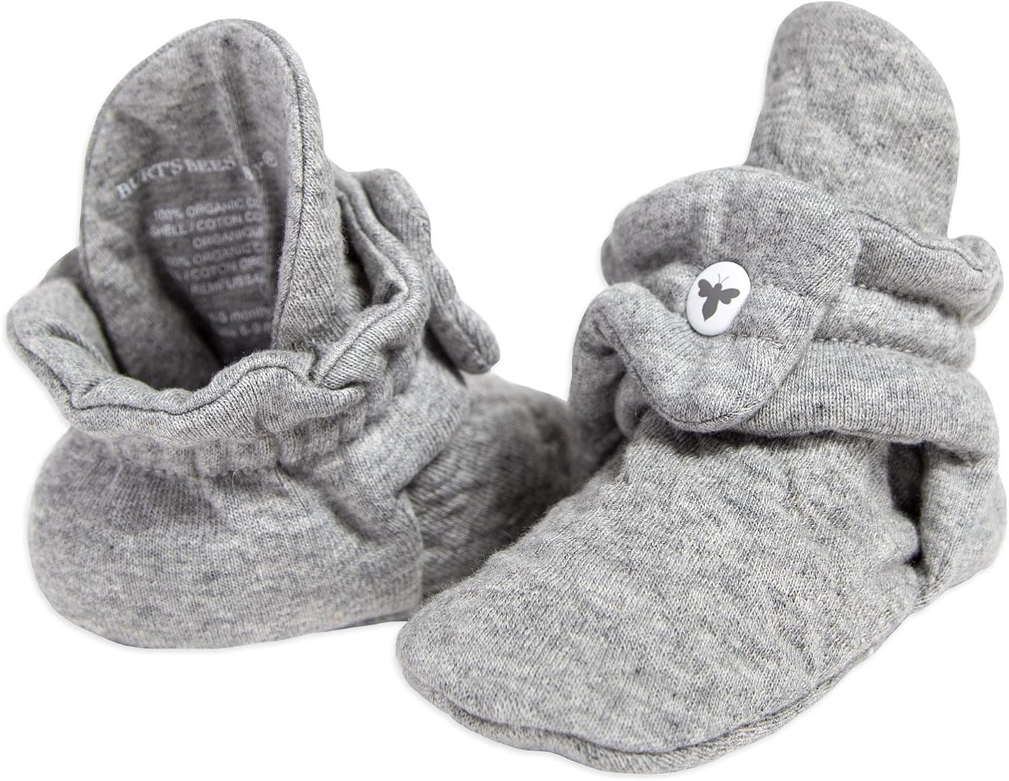 Organic Cotton Baby Booties - Soft & Adjustable