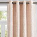 Sand and Silvery 100% Blackout Curtains 63 in Length - Thermal