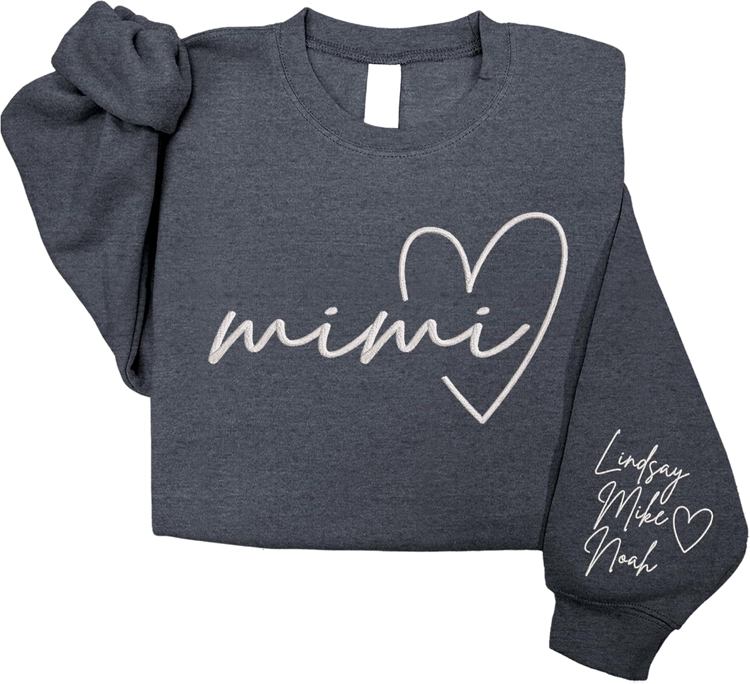 Custom Embroidered Sweatshirt for Mom & Grandma