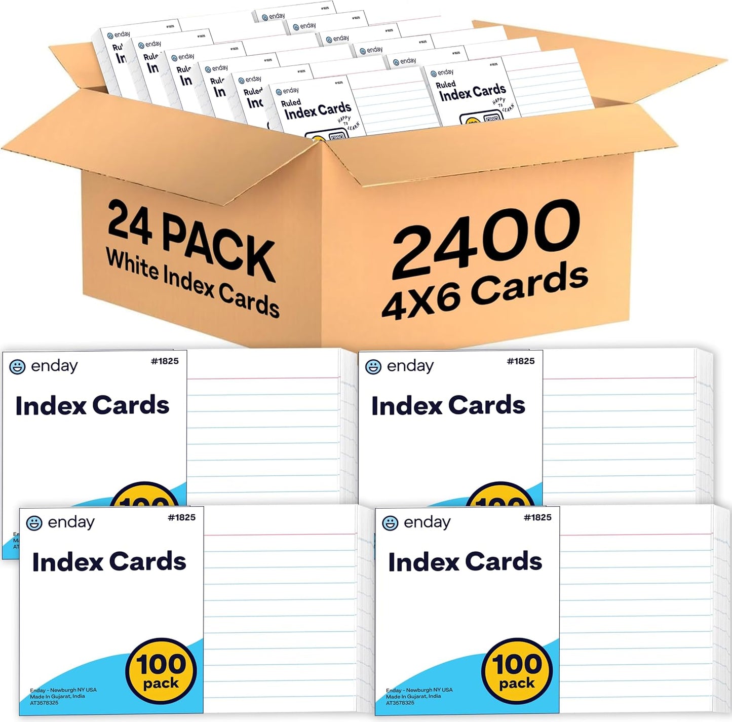 Bulk 4x6 Ruled Index Cards for School, Home, and Office Use