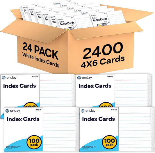 Bulk 4x6 Ruled Index Cards for School, Home, and Office Use