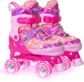 Kids Roller Skates for Girls Adjustable Starry Blue - Light Up Wheels