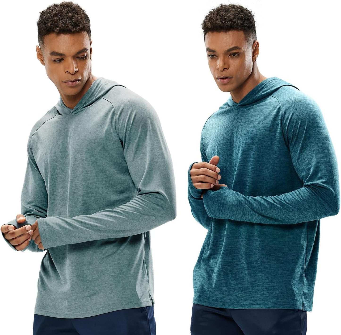 MIER Men's UPF 50+ Sun Protection Hoodie for Outdoor Activities
