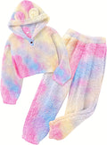 Arshiner Girls 2 Piece Fuzzy Sweatsuit Set - Cozy Teddy Style
