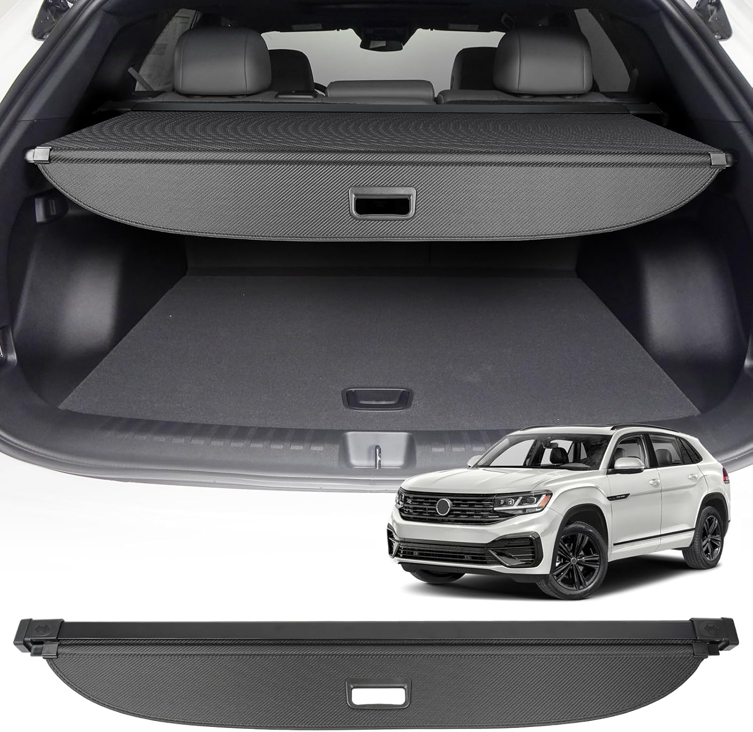 Cargo Cover for Volkswagen Atlas Cross Sport 2020-2025 - Black Shade
