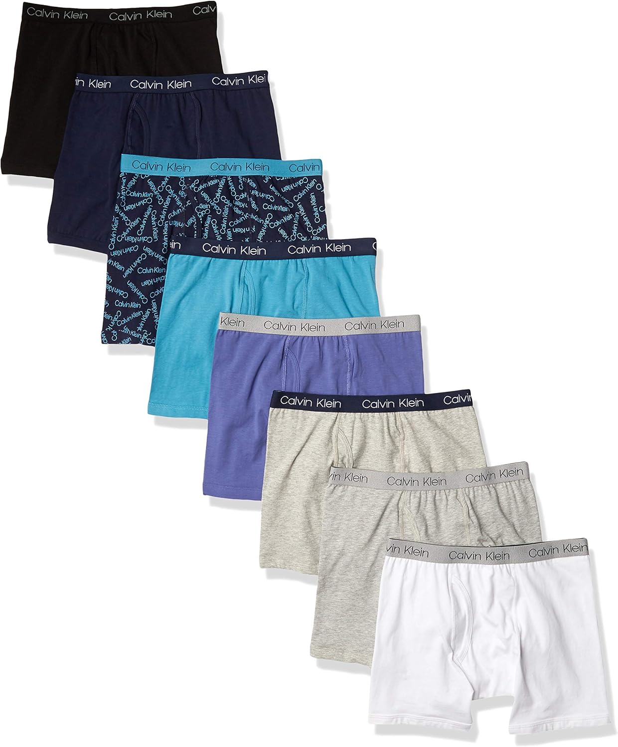 Calvin Klein Boys' Underwear Eight Pack Boxer Briefs Basics