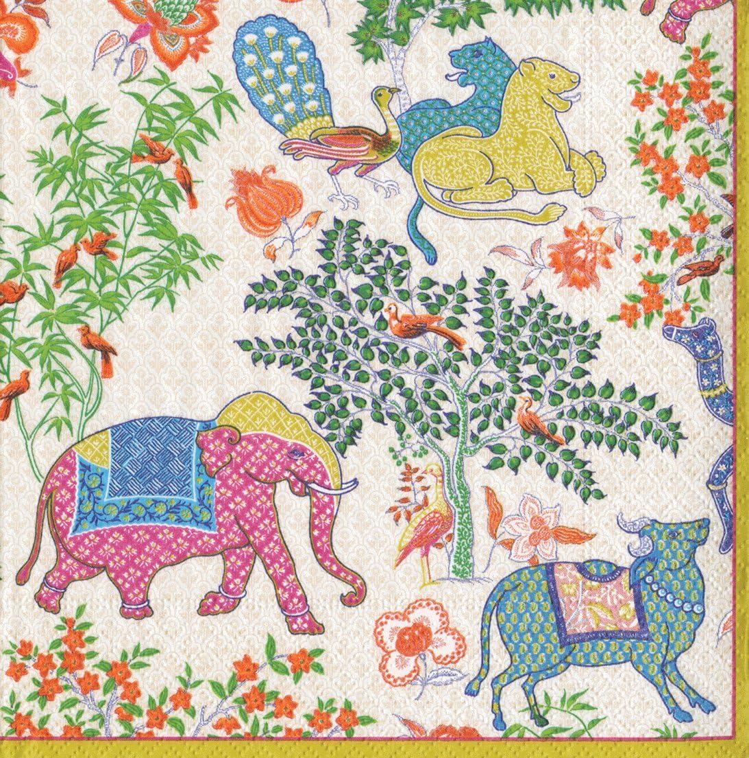 Caspari Le Jardin De Mysore Cocktail Napkins - Elevate Entertaining!