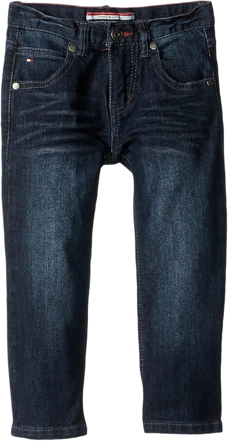 Tommy Hilfiger Boys' 5-Pocket Stretch Slim Straight Leg Jeans