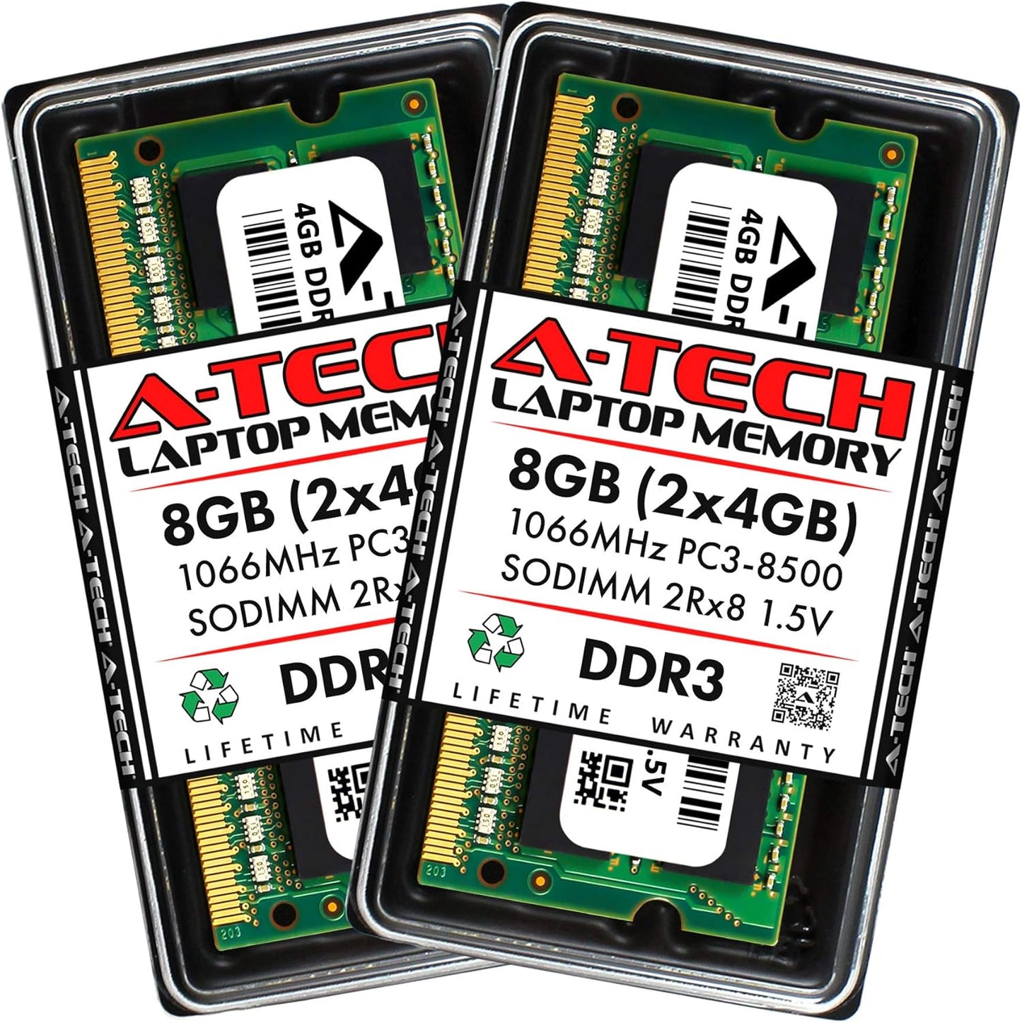 8GB DDR3 1066MHz PC3-8500 Laptop RAM Upgrade Kit for Performance