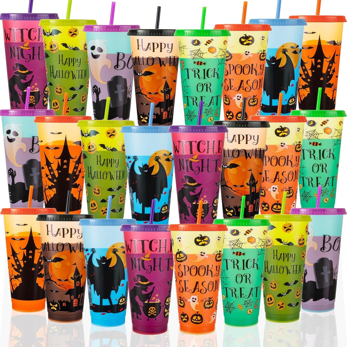 Halloween Color Changing Cups 24 oz - Perfect for Parties