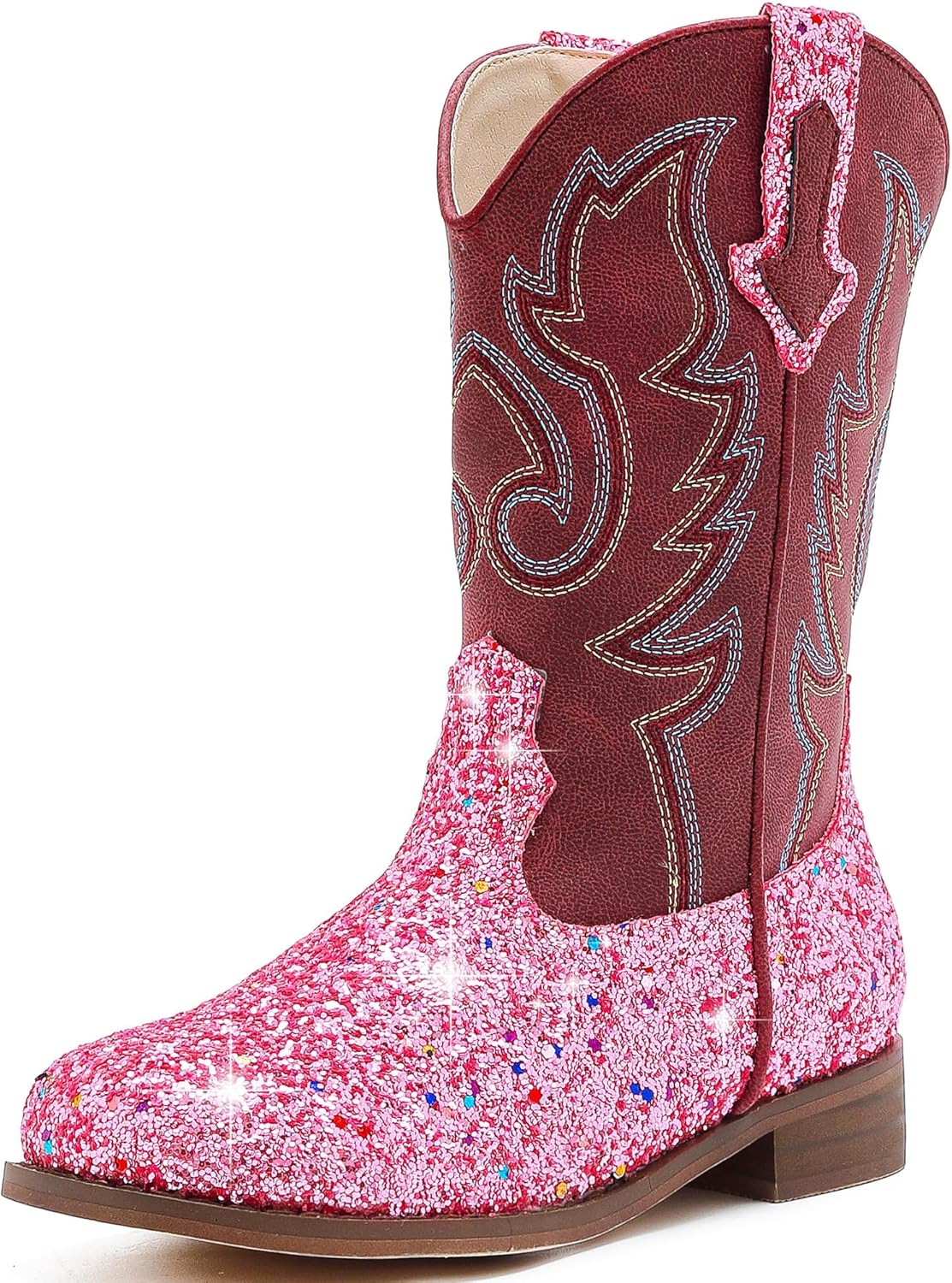 Girls Cowgirl Boots Glitter Toddler Cowboy Boot for Kids