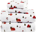 Comfort Spaces 100% Cotton Flannel Sheets Queen Size - Cozy Novelty
