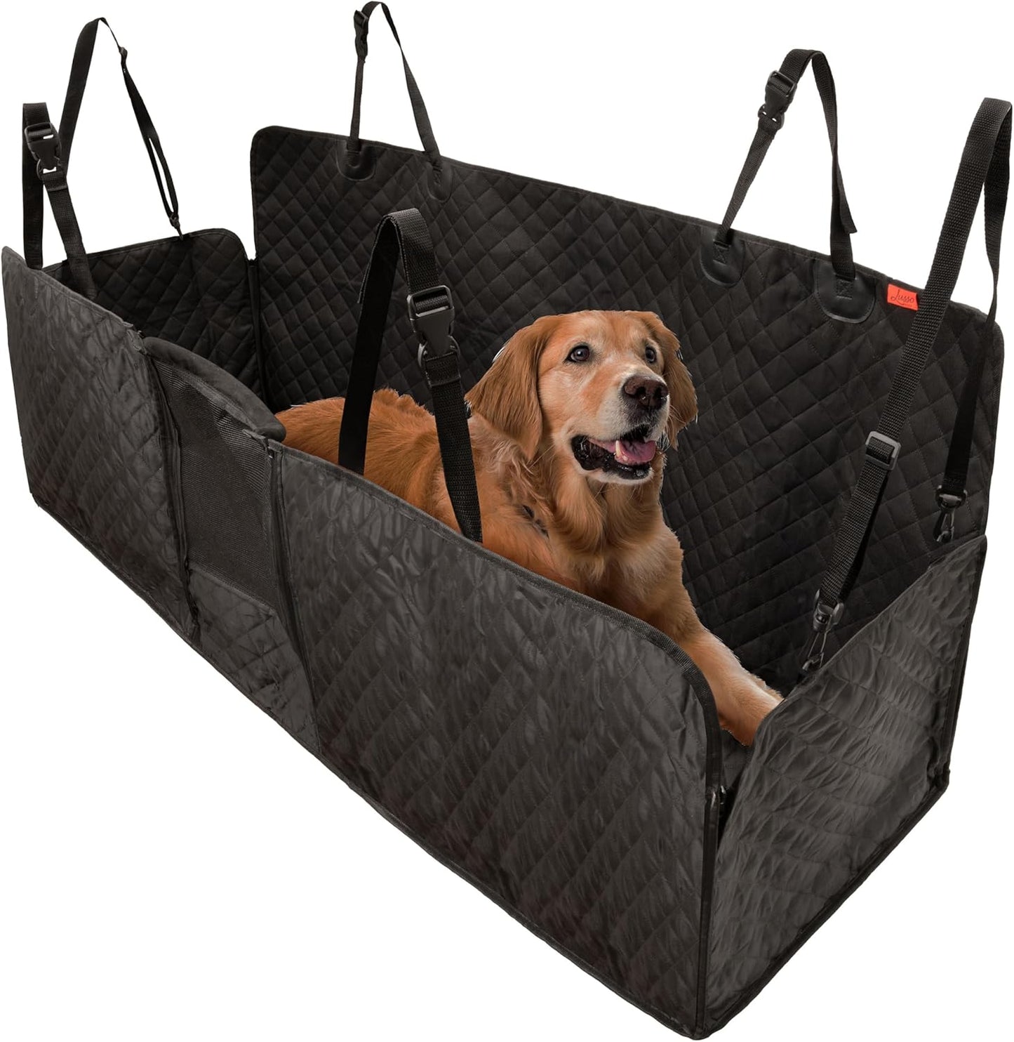 Lusso Gear Dog Car Seat Cover - Waterproof Hammock for Pets