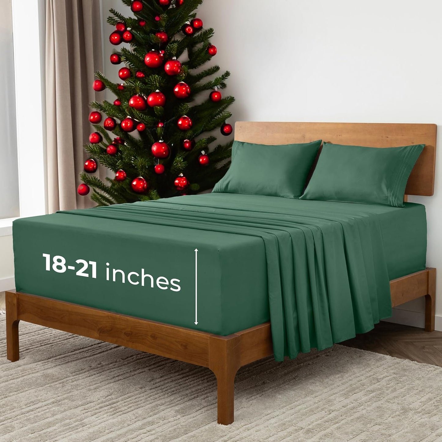 Mellanni Extra Deep Queen Sheets - Ultra Soft Hotel Luxury Bedding