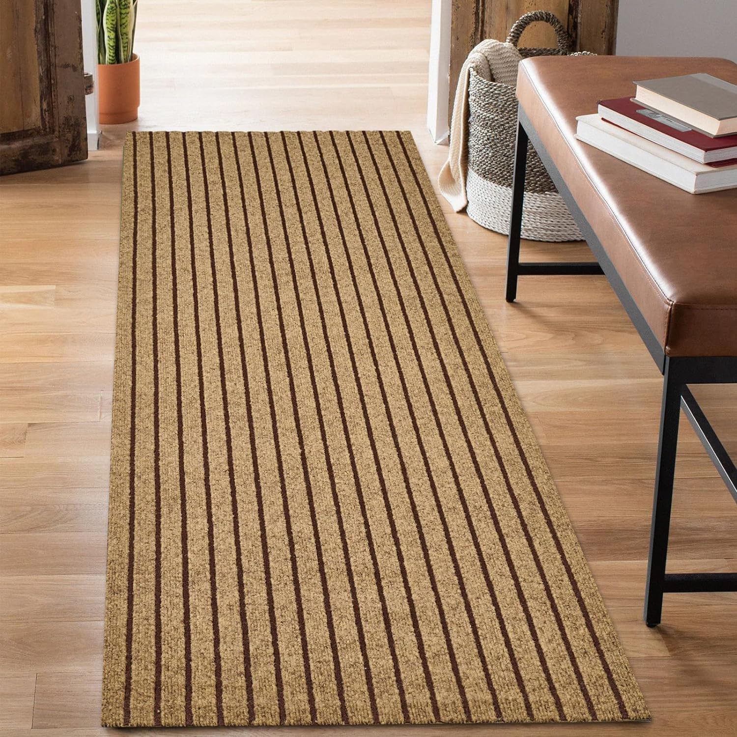 2ft x 34ft Runner Rugs with Rubber Backing for Indoor Outdoor Use