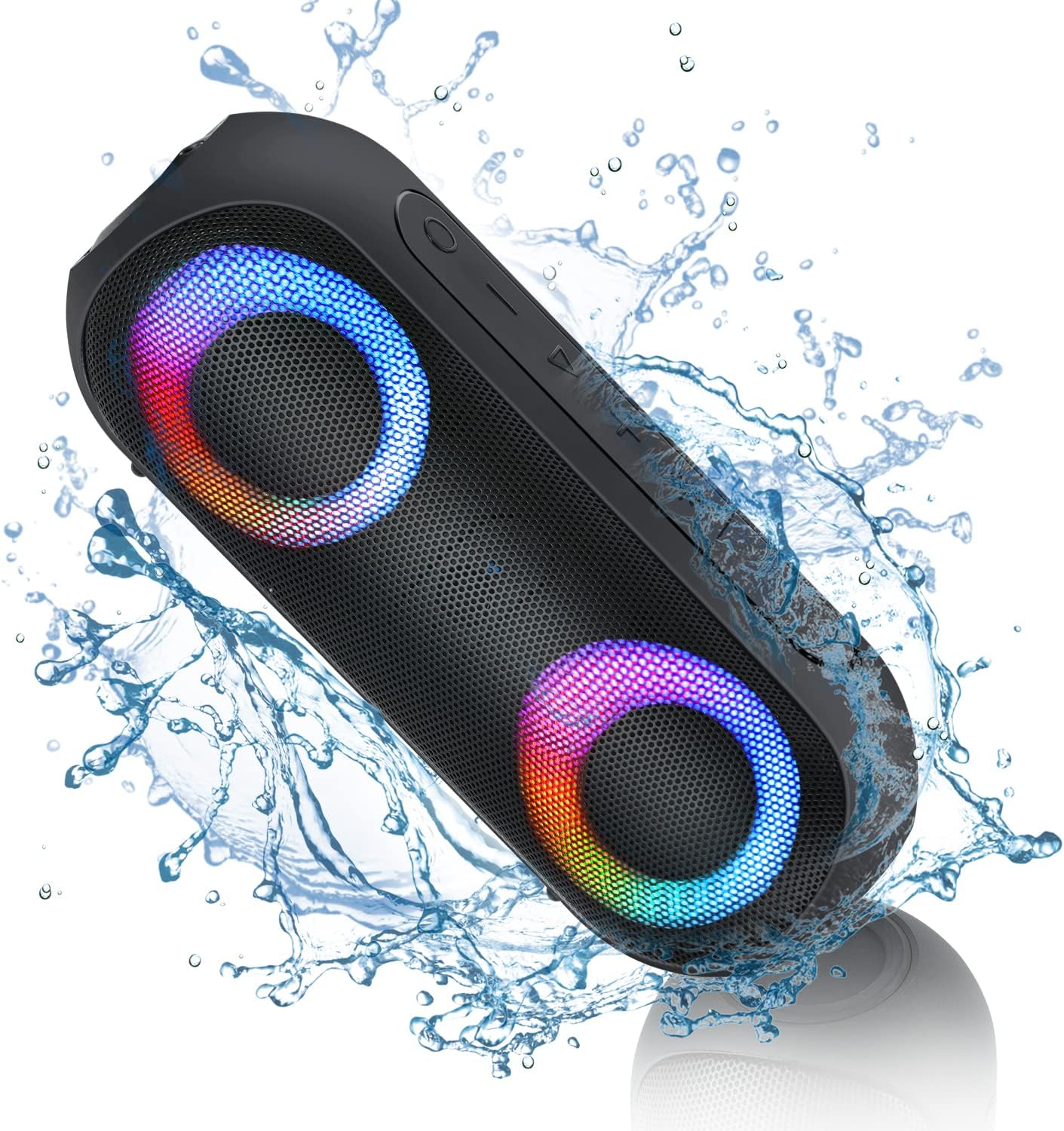 NOTABRICK Bluetooth Speaker: Loud Stereo Sound, IPX7 Waterproof, RGB Lights