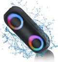 Bluetooth Speaker with RGB Light, 30W Portable Stereo Sound - Party